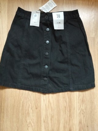 Falda vaquera negra Primark talla 38