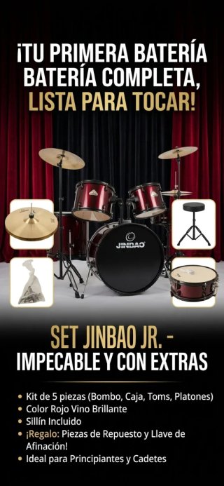 Batería Acústica Jinbao Completa