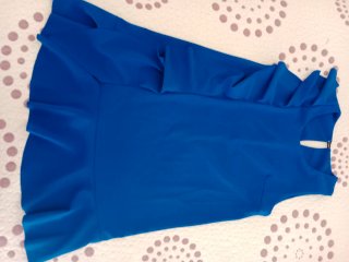 Vestido Azul con Volantes
