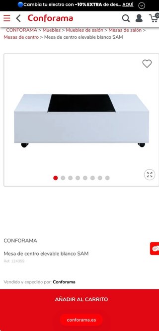 Mesa de centro elevable SAM