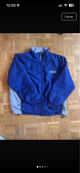 Chaquetón Vintage Azul y Gris