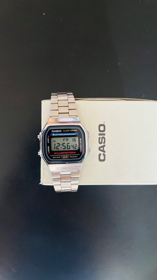 Reloj Casio A-168 Plateado