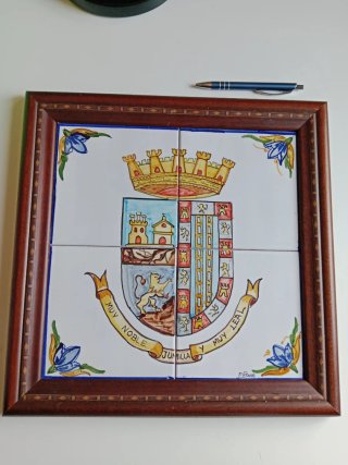 Baldosas Pintadas a Mano Escudo de Jumilla