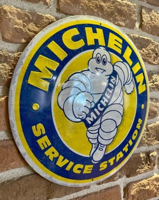 Cartel de Chapa Michelin Service Station.Original