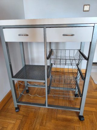Tavolo bar ausiliario con ruote