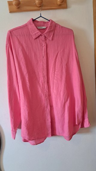 Camisa Oversize Rosa Chicle