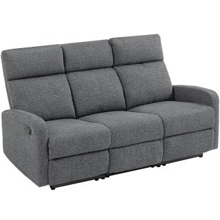 Divano 3 Posti Reclinabile Ciniglia 179x91x98cm