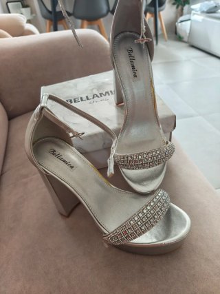 Sandalias Plataforma Plateadas Bellamica