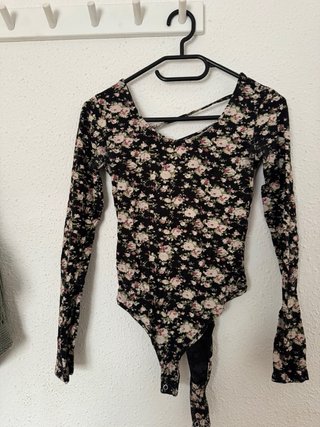 Body de manga larga con estampado floral