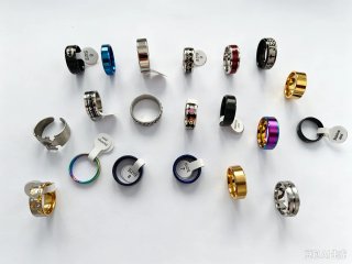 Lote de 20 Anillos de Acero Inoxidable