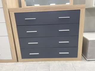 Cómoda de madera con 4 cajones
