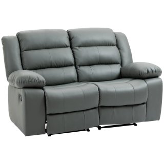 Divano 2 Posti Reclinabile Grigio 168x98x102 cm
