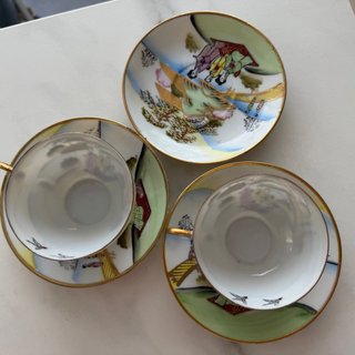 Lotto di Porcellana Giapponese Vintage con Sigillo Nippon Tokus