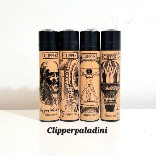 Set di 4 accendini Clipper Leonardo da Vinci