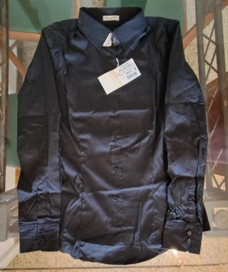 Camisa Negra Massimo Dutti Talla M