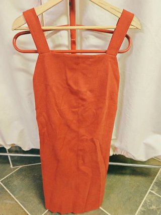 Vestido Peto Zara Color Teja Talla S