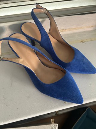 Zapatos de tacón azules talla 36