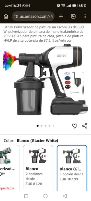 Pistola de Pintura Inalámbrica Litheli