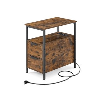 Mesa auxiliar y mesita de noche, regleta y cajones