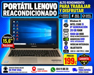Portátil Lenovo i5 20GB RAM 1TB