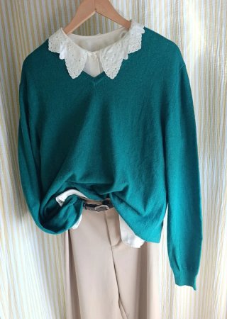 Jersey de lana verde