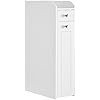 Armario de baño estrecho y organizador, MDF blanco