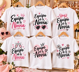 Camisetas Personalizadas Equipo de la Novia