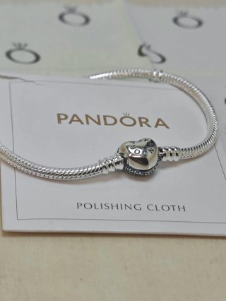 Pulsera Pandora pave de Plata 19 centímetros