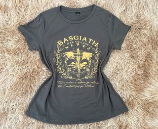 Camiseta gris Fourth Wing Alas de Sangre Basgiath