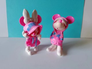 Set di 2 statuette Minnie e Topolino
