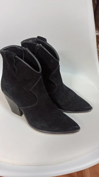 Botines de ante negros