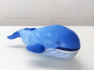Peluche Ballena De Tela Azul Bebe 18cm