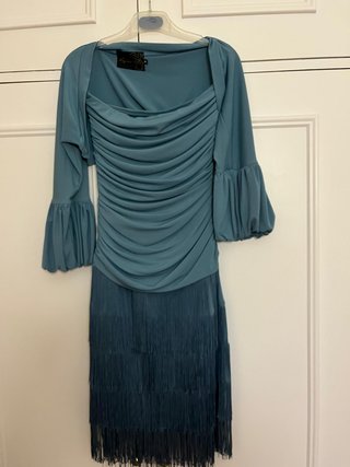 Vestido de fiesta azul petróleo talla M