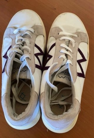 Zapatillas MIM Blancas y Beige Talla 39