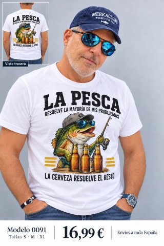 Camiseta de Pesca con Estampado