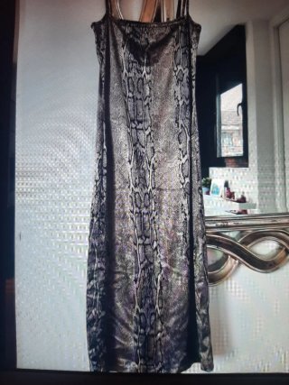Vestido largo animal print