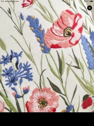 2 Fundas de Cojín Bordadas con Flores