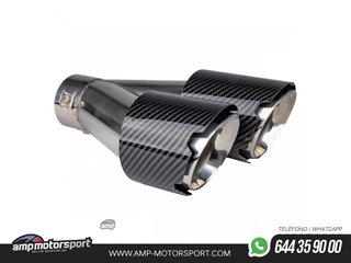 COLA DE ESCAPE ACERO INOXIDABLE CARBONO IZQUIERDA AMiO-04069