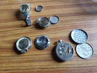 Lote de 4 Relojes de Bolsillo y Pulsera