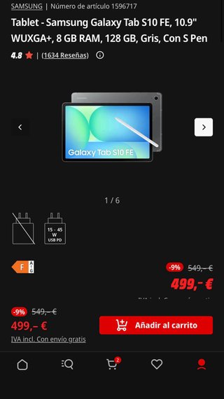 Samsung Galaxy Tab S10 FE 128GB Grigio