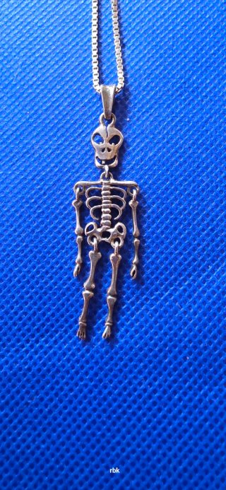Collar Esqueleto Articulado Plata halloween