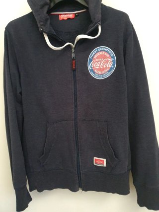 Felpa con cappuccio Coca-Cola Vintage Blu XL