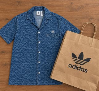 Camisa Adidas Originals Azul Estampada