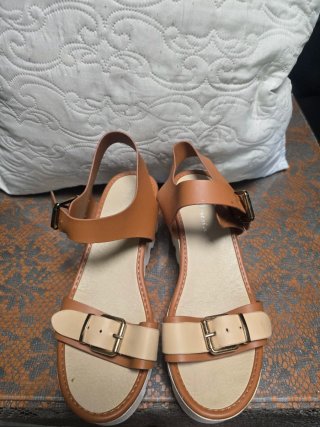 Sandalias de mujer bicolor