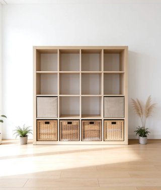 Estantería Ikea Kallax Expedit 4x4 con 6 cestas
