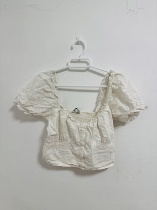 Top Blanco Calado Zara