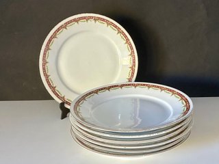 🇫🇷 Limoges Set 7 platos llanos porcelana antiguos