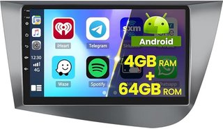 Hikity Android 4+64GB AutoRadio 9'' Seat Leon