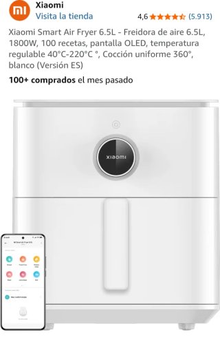Freidora de Aire Xiaomi Smart Air Fryer 6.5L