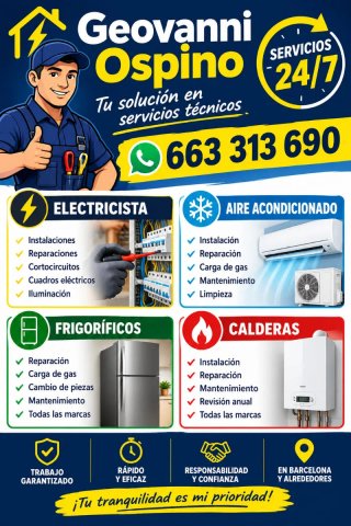 Servicios de electricidad y calefacción.